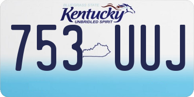 KY license plate 753UUJ