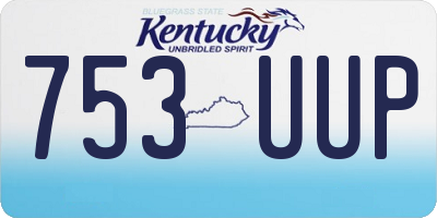 KY license plate 753UUP