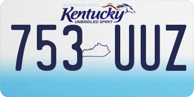KY license plate 753UUZ
