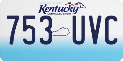 KY license plate 753UVC