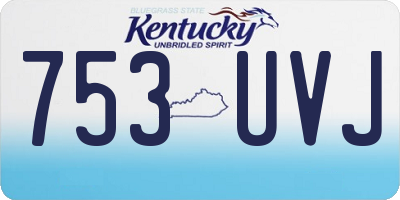 KY license plate 753UVJ