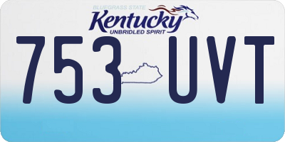 KY license plate 753UVT