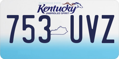 KY license plate 753UVZ