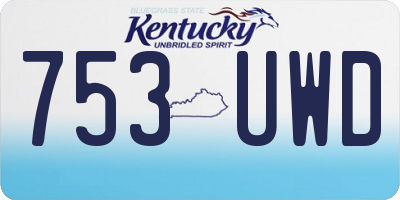 KY license plate 753UWD
