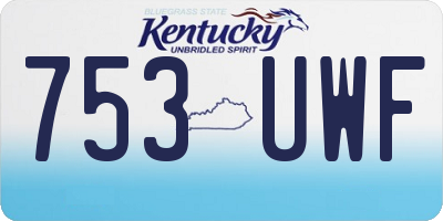 KY license plate 753UWF
