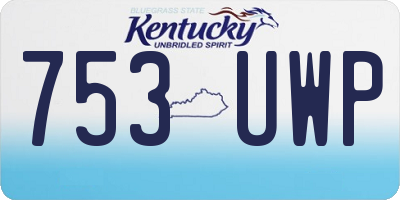 KY license plate 753UWP