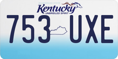 KY license plate 753UXE