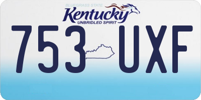 KY license plate 753UXF
