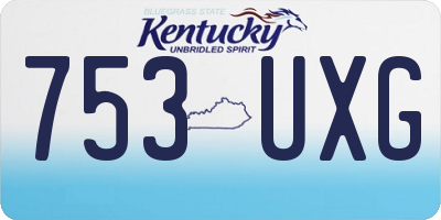 KY license plate 753UXG