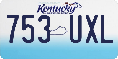 KY license plate 753UXL