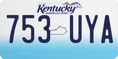 KY license plate 753UYA