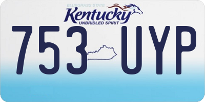KY license plate 753UYP