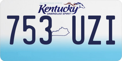 KY license plate 753UZI