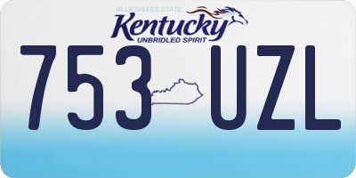 KY license plate 753UZL