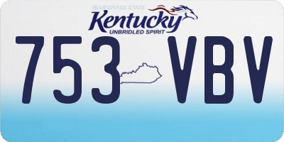 KY license plate 753VBV
