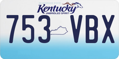 KY license plate 753VBX