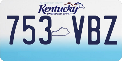 KY license plate 753VBZ