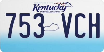 KY license plate 753VCH