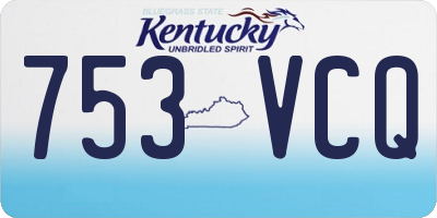 KY license plate 753VCQ