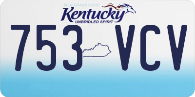 KY license plate 753VCV