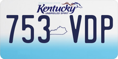 KY license plate 753VDP