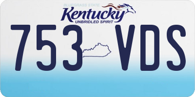 KY license plate 753VDS