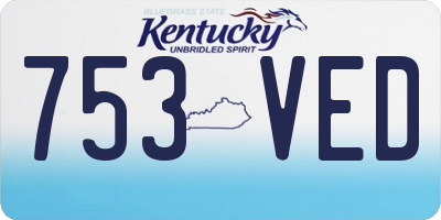 KY license plate 753VED