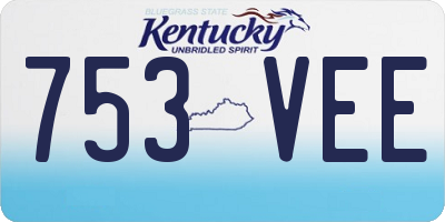 KY license plate 753VEE