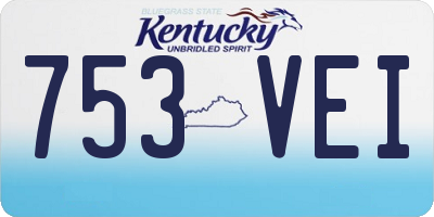 KY license plate 753VEI