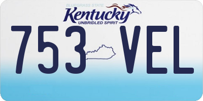 KY license plate 753VEL