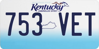 KY license plate 753VET