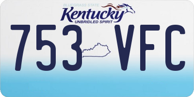 KY license plate 753VFC