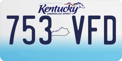 KY license plate 753VFD