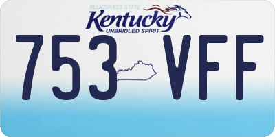 KY license plate 753VFF