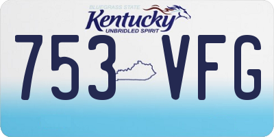 KY license plate 753VFG