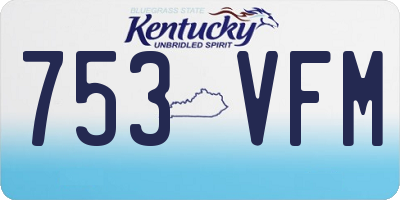 KY license plate 753VFM
