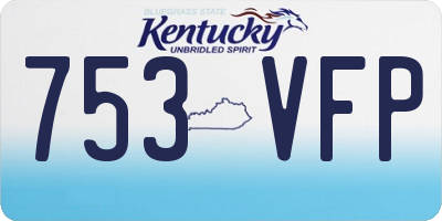 KY license plate 753VFP