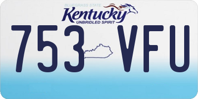 KY license plate 753VFU