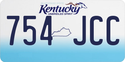 KY license plate 754JCC