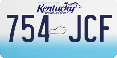 KY license plate 754JCF