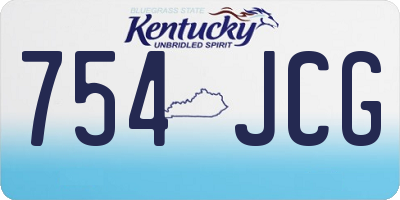 KY license plate 754JCG