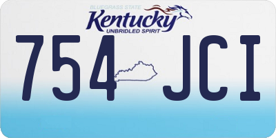 KY license plate 754JCI