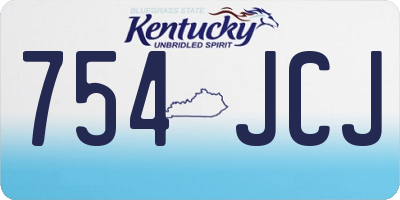 KY license plate 754JCJ