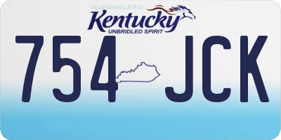 KY license plate 754JCK