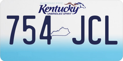 KY license plate 754JCL