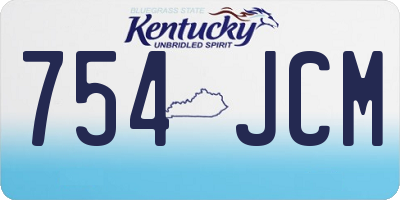 KY license plate 754JCM