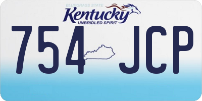 KY license plate 754JCP