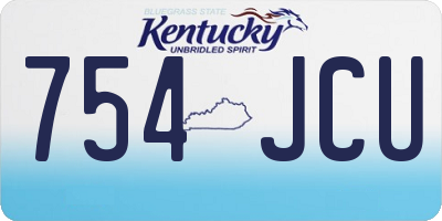 KY license plate 754JCU