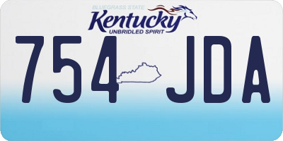 KY license plate 754JDA