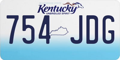 KY license plate 754JDG